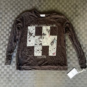 Lauren Moshi Distressed Long Sleeve